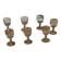 Set of 5 mini liqueur glasses on a stem H10 D8