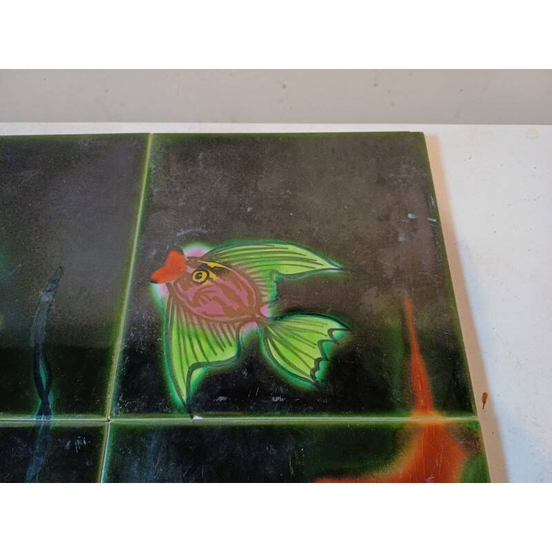 Vintage Vallauris ceramic tiles from "Le Vaucour"