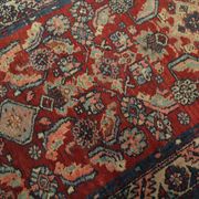 Indian runner rug, long handwoven  mahal carpet  95x447cm