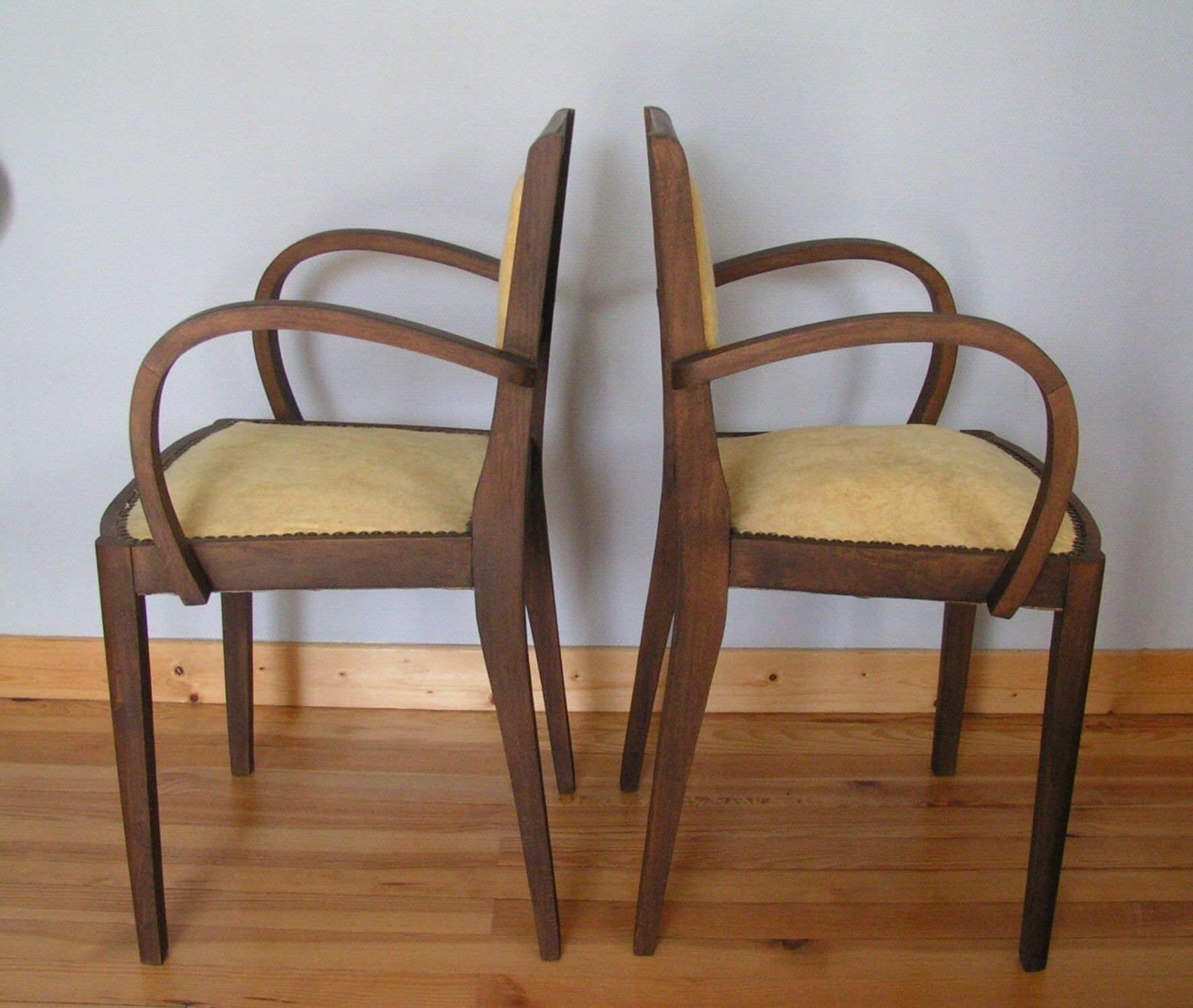Paire de fauteuils Bridge années 50
