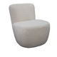 Fauteuil en laine bouclée blanc