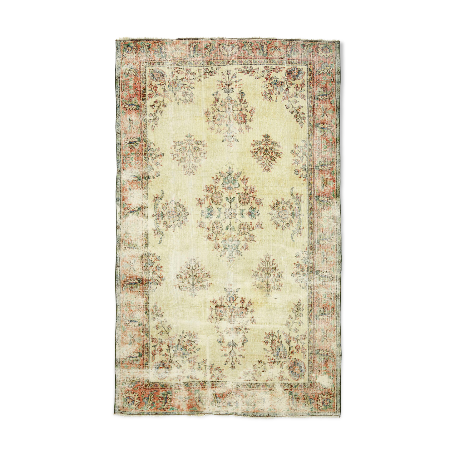 Anatolian handmade vintage rug 256 cm x 162 cm