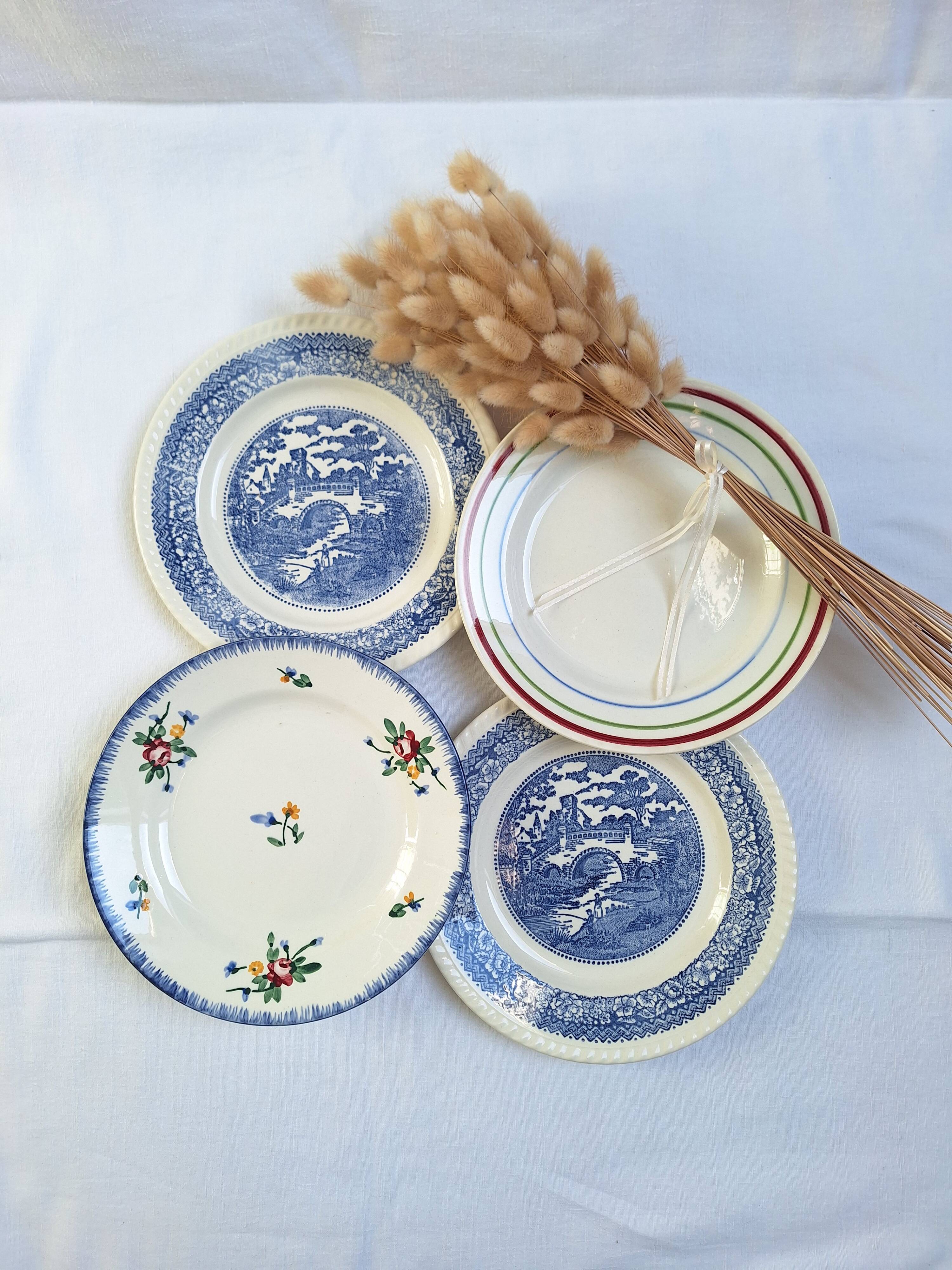 Flat plates Gien, Sarreguemines, Digoin