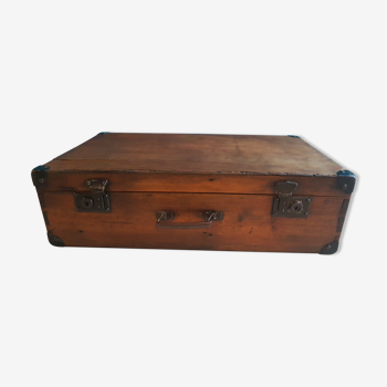 Valise en bois années 40 50