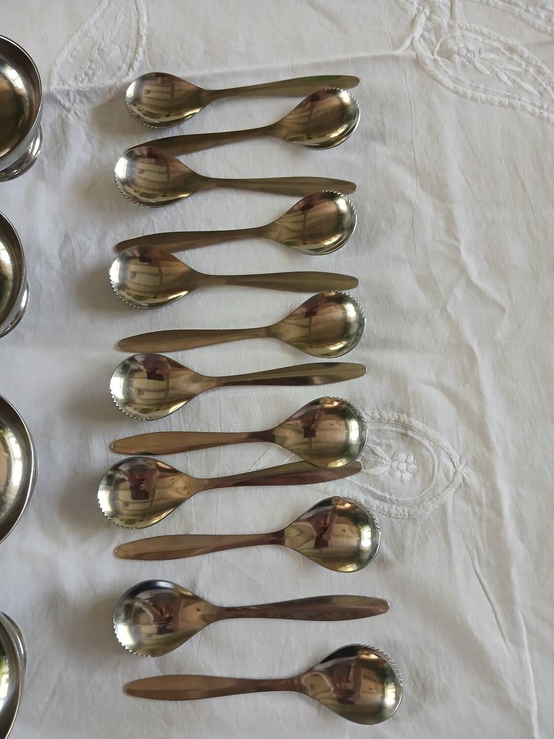12 sorbet cups + 12 stainless steel spoons