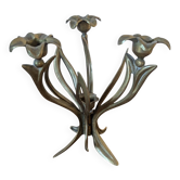 Chandelier fleur Art nouveau en laiton