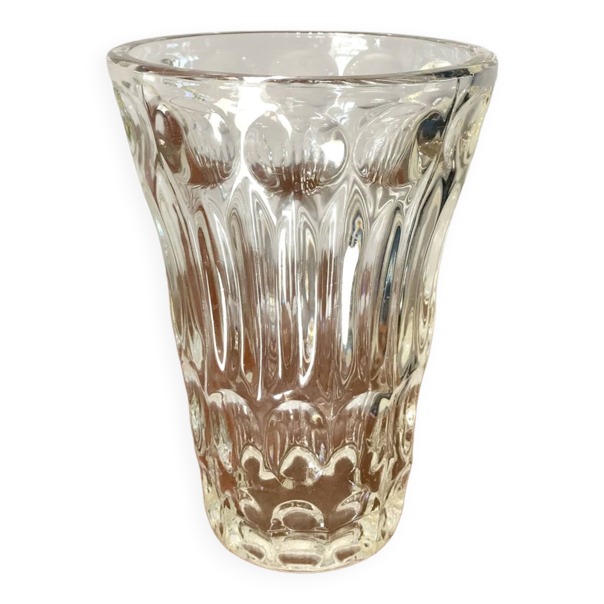Faceted vase geometric shapes art deco 1930s