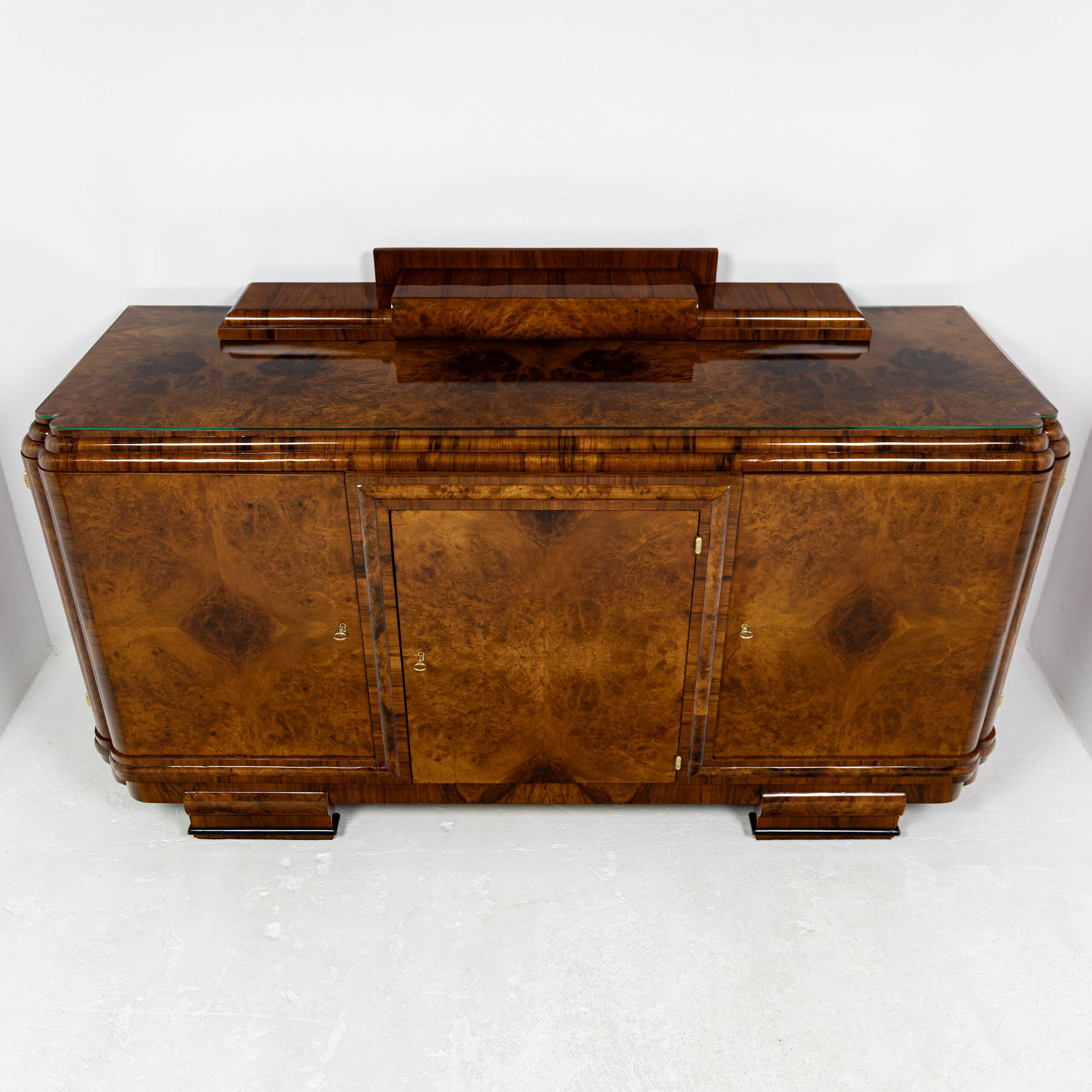 Art Deco Enfilade in walnut veneer - 1925-1939
