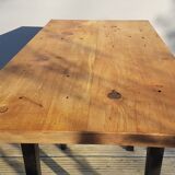Table pine two-tone black 4 people