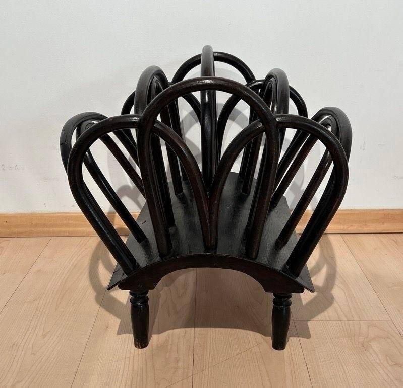 Newspaper Stand in Stained Beech Bentwood from Thonet, Austria, 1900s