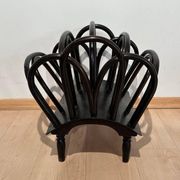 Newspaper Stand in Stained Beech Bentwood from Thonet, Austria, 1900s