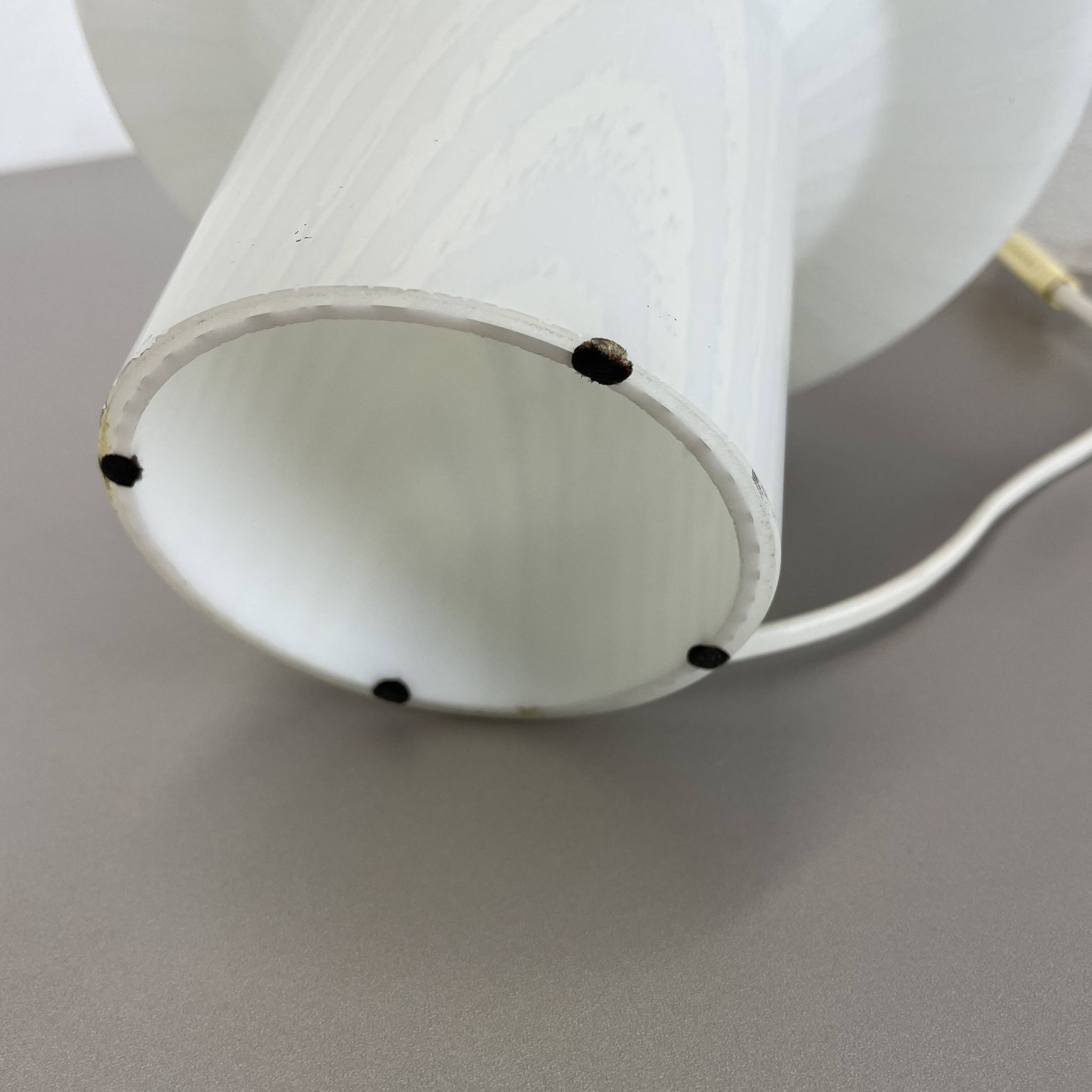 Original glass mushroom zebrano desk light by peill & putzler germany  1970s