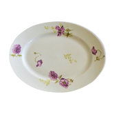 Large flat Limoges B&Cie old floral decor