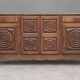 Sideboard or buffet in the Dudouyt style, made of solid oak wood.