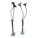 Floor lamp, two arms, modular in the Pierre Folie style