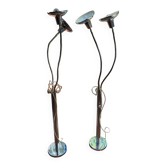 Floor lamp, two arms, modular in the Pierre Folie style