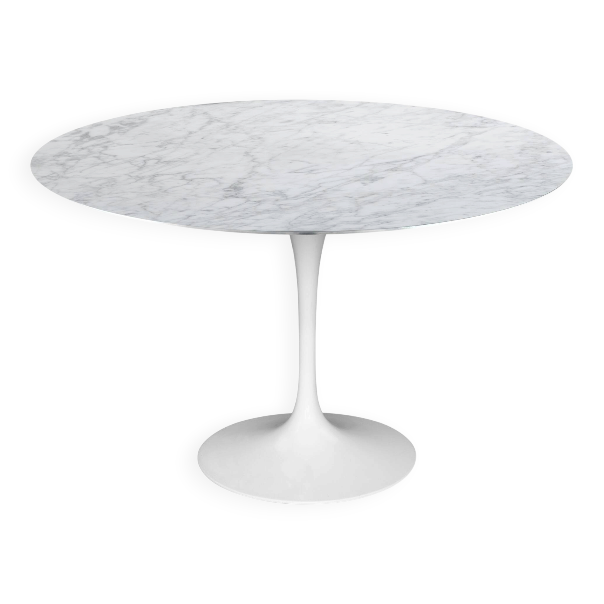 Original round Knoll Tulip dining table (120cm) Arabescato matte LIKE NEW!!