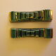 12 Doors green/golden ceramic knives - 1950s
