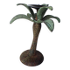 Antique palm tree-shaped candlestick in patinated metal