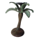 Antique palm tree-shaped candlestick in patinated metal