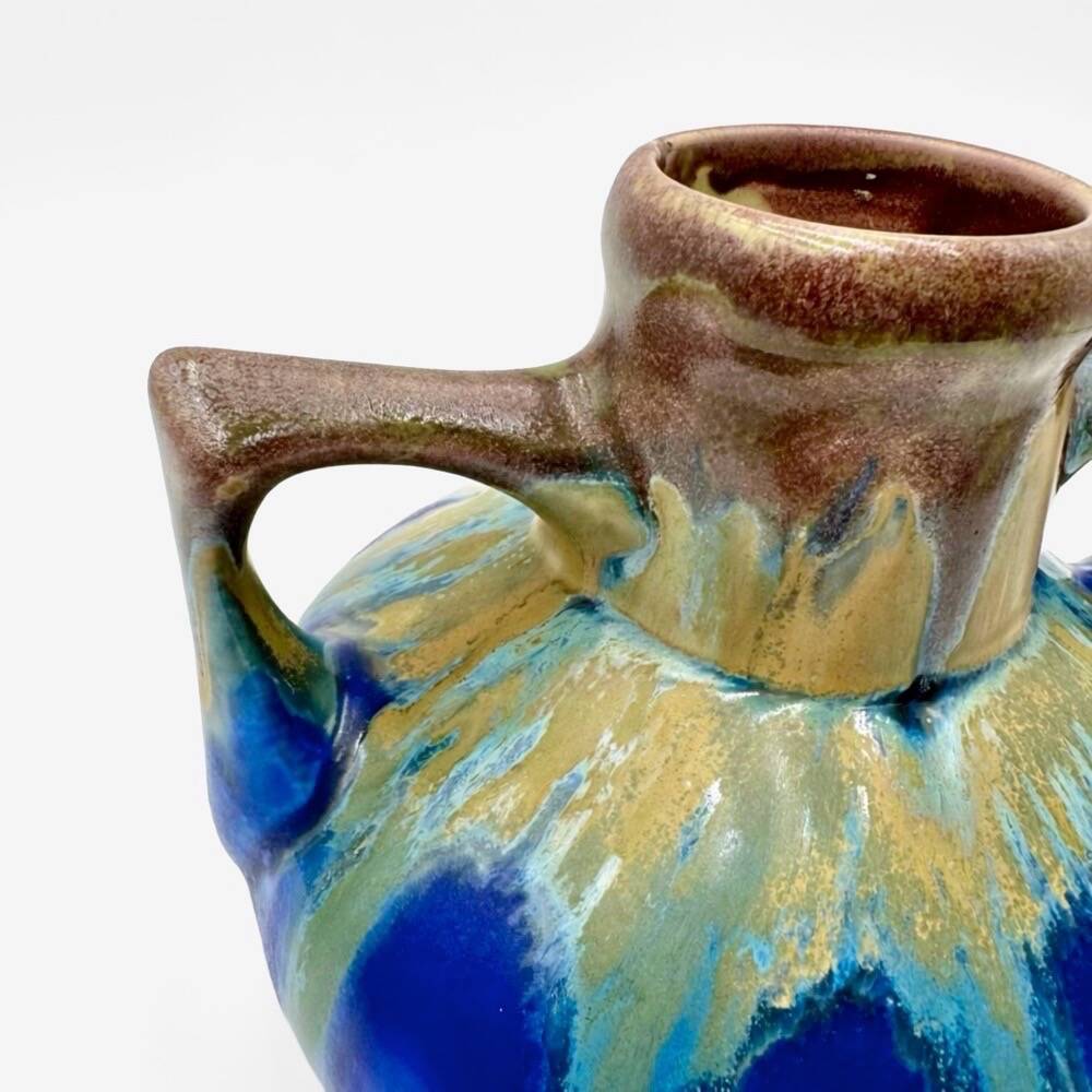 Glazed stoneware vase by Gilbert Méténier, early 20th century.