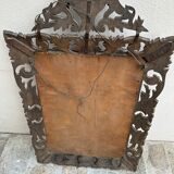 Carved wooden mirror - beveled ice - early twentieth century