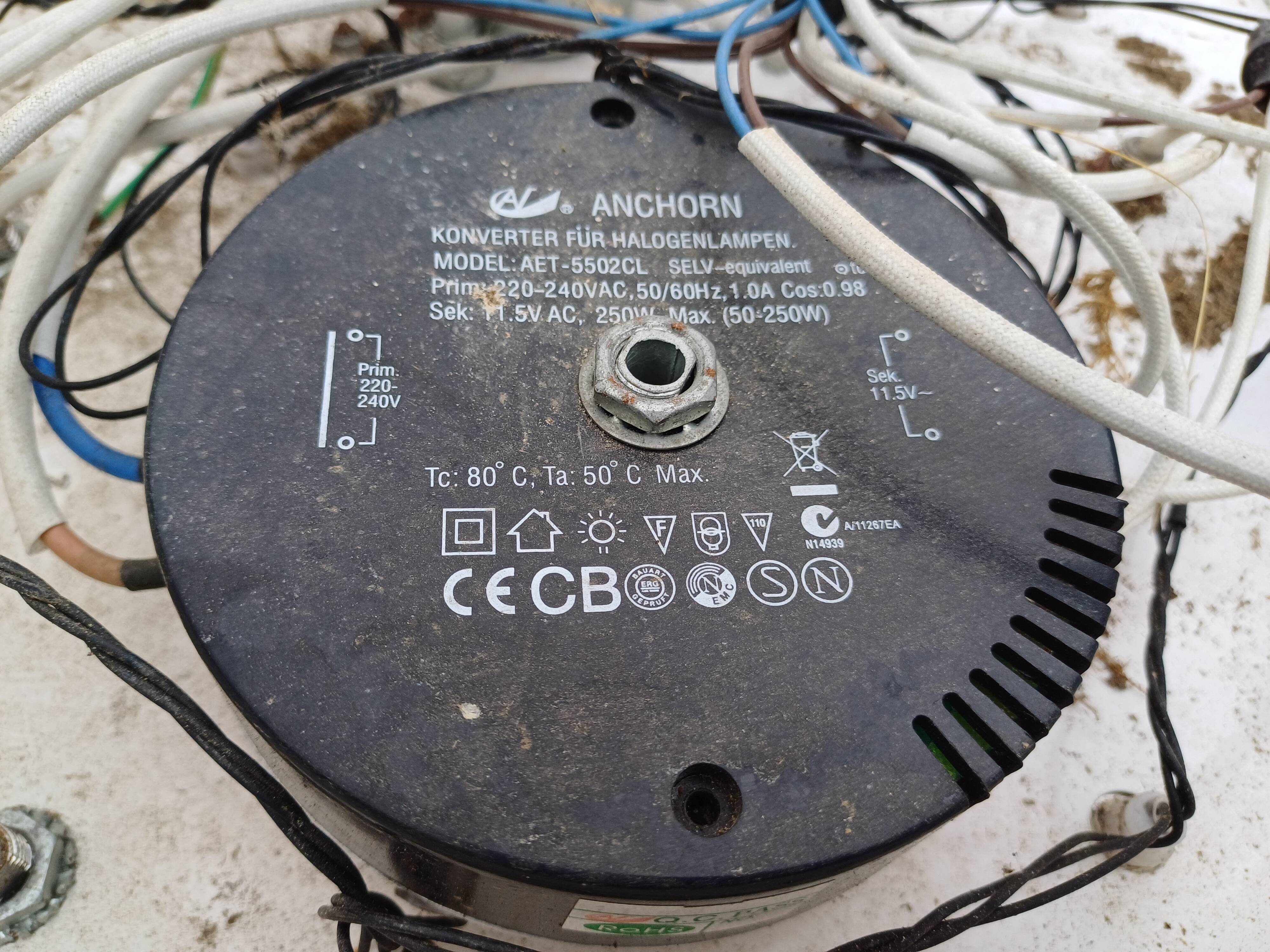 Suspension vintage aluminium + verre