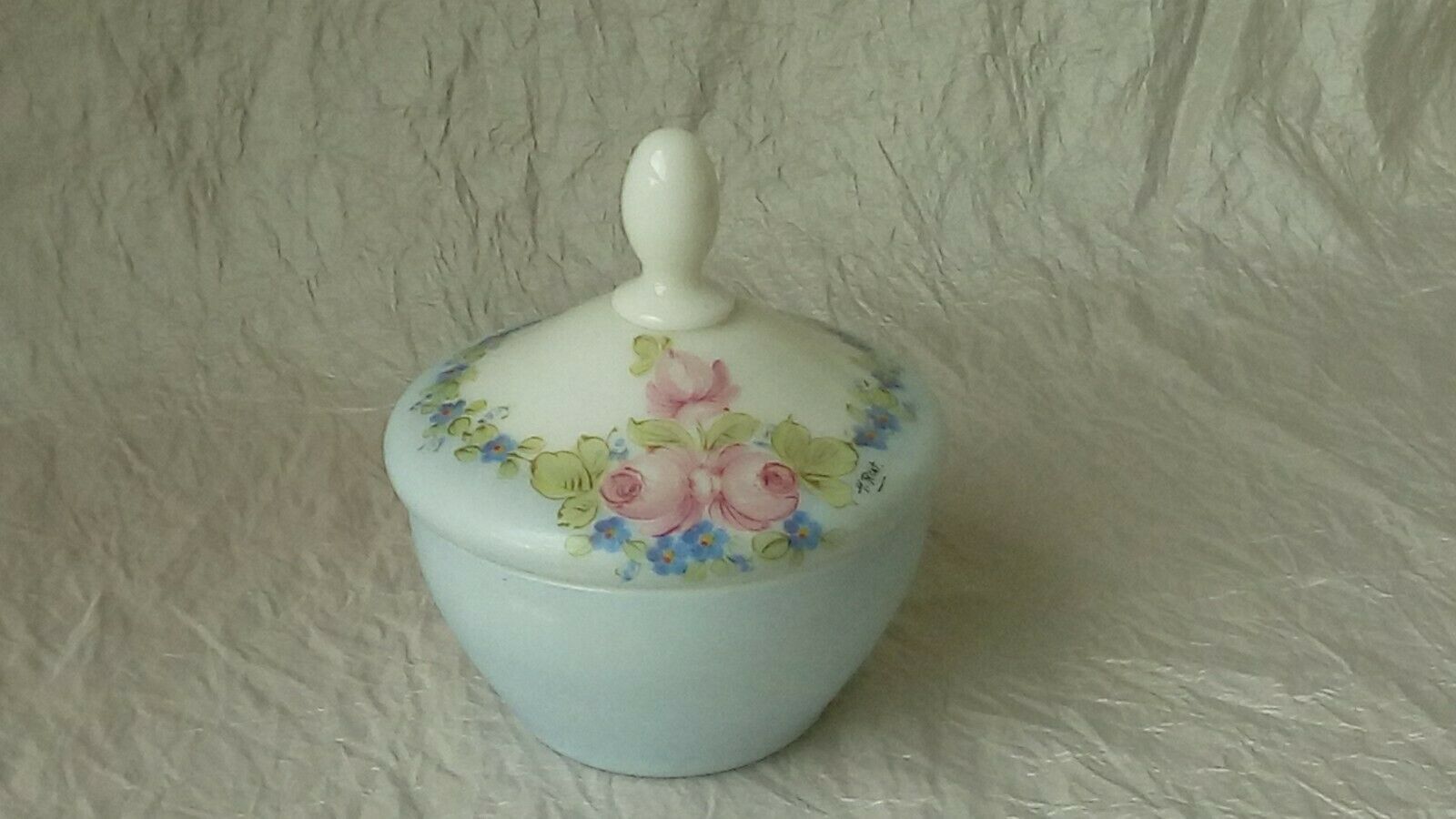 BONBONNIERE VERITABLE OPALINE DECOVERRE PARIS SIGNEE