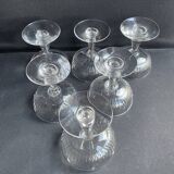 6 Baccarat champagne glasses – Art Nouveau