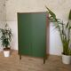 Armoire verte en chêne vintage