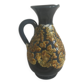 Vintage fat lava Vallauris pitcher vase