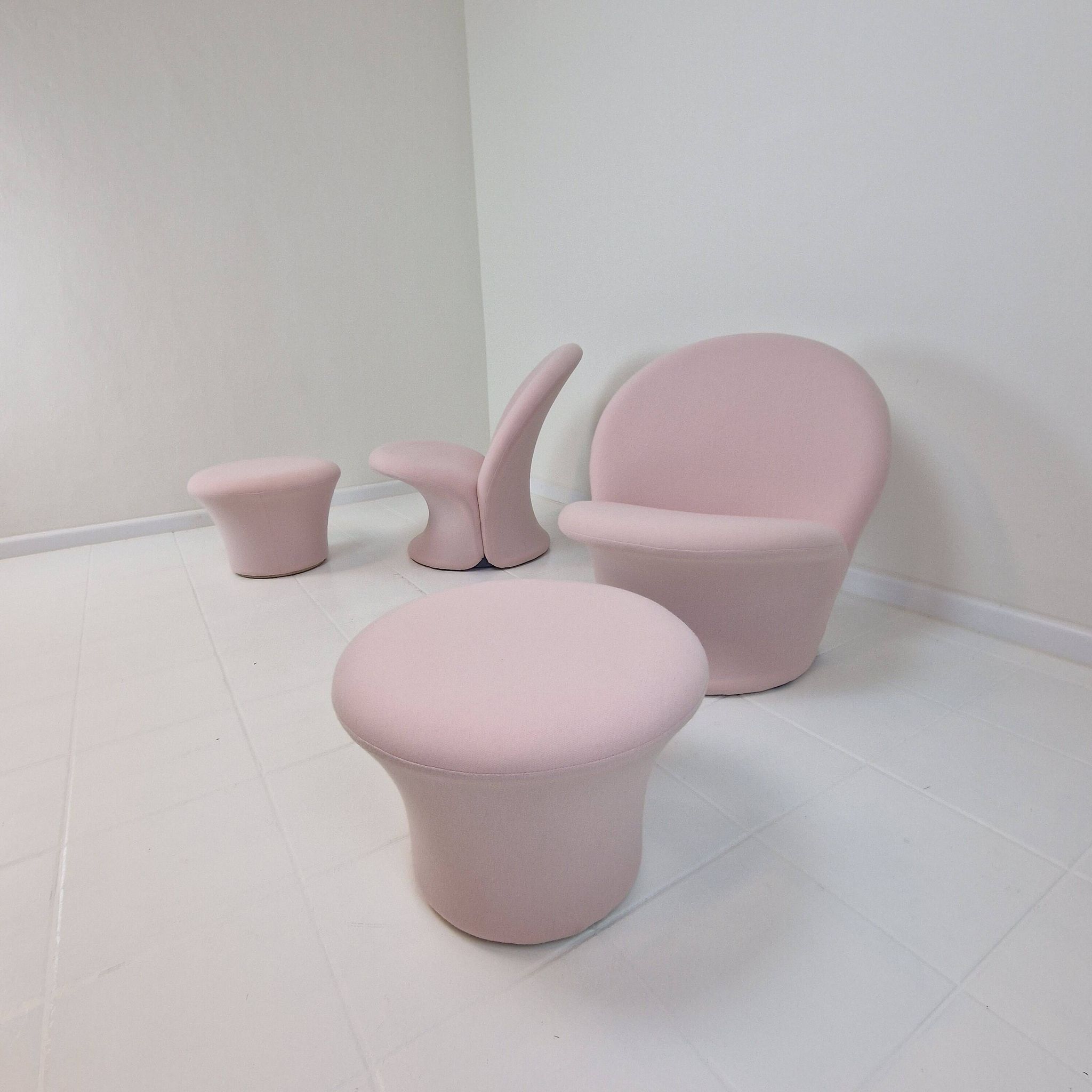 Model F572 Lounge Chair with Pouf by Pierre Paulin for Artifort, 1967