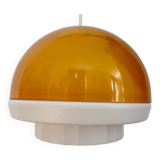 Orange plexiglass pendant light 1970