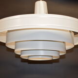 Satin white lacquered metal hanging from the 1960s