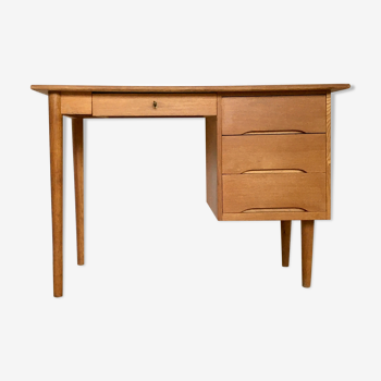 Scandinavian-style vintage oak desk