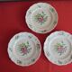Lot 8 flat plates porcelain of Lunéville Flower patterns