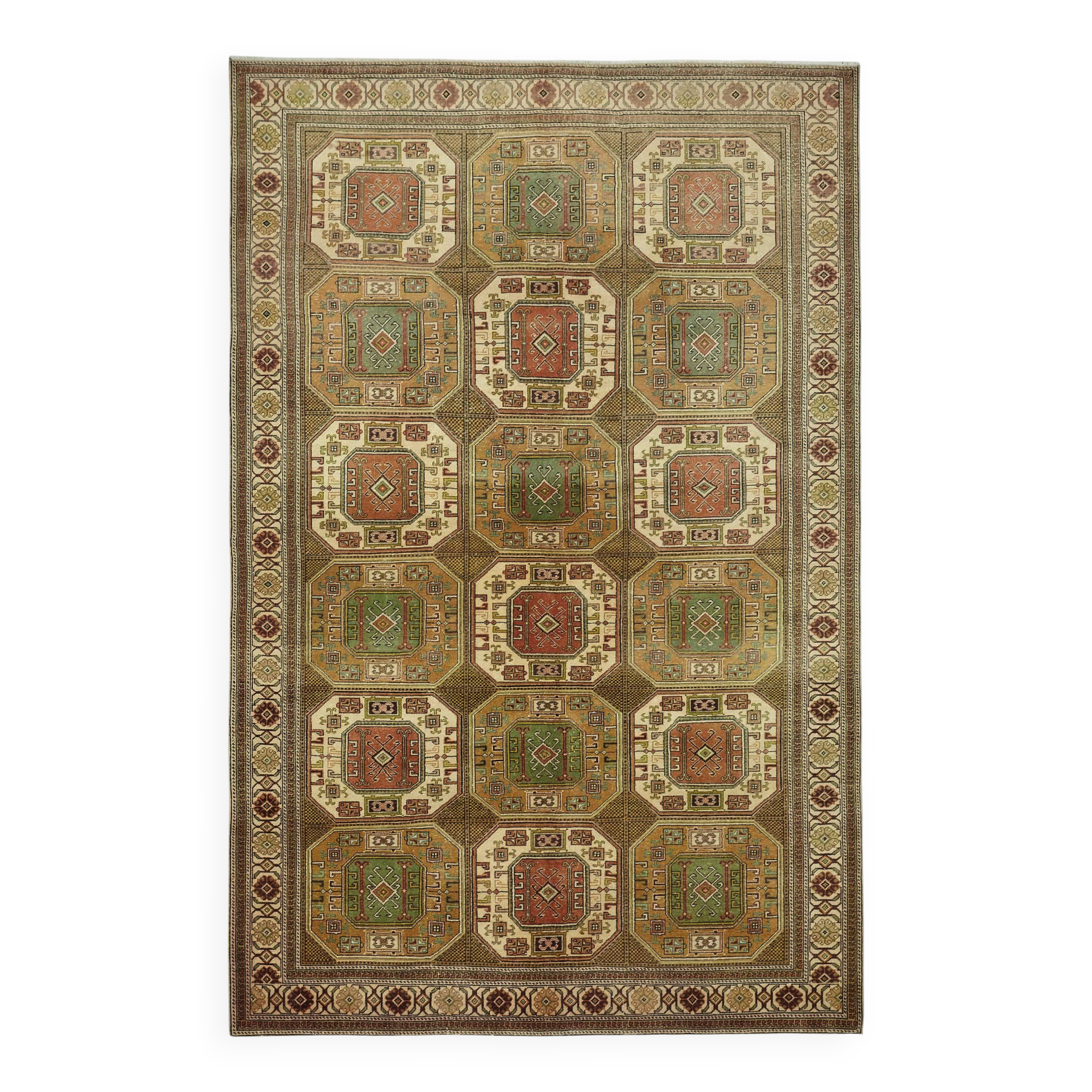 Turkish Wool Vintage Kayseri Rug 198 cm x 300 cm