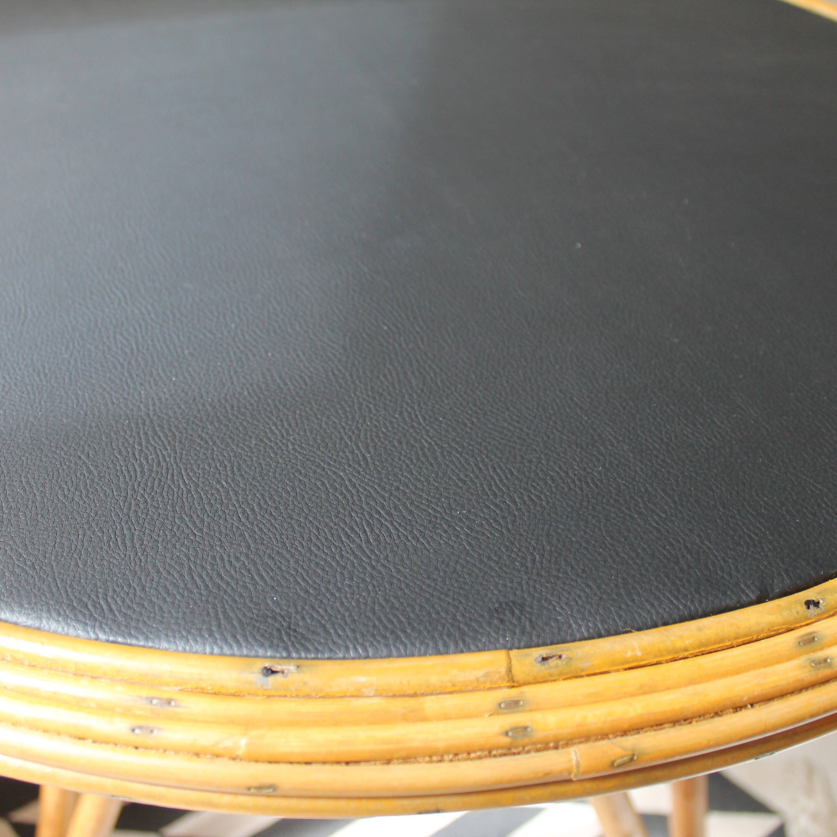 Vintage rattan high table