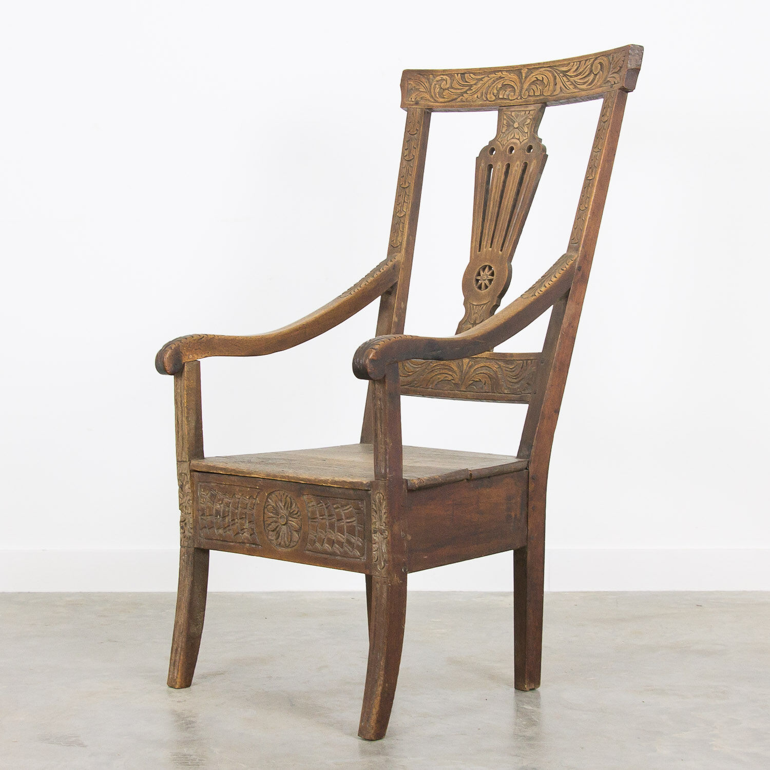 Antique oak armchair