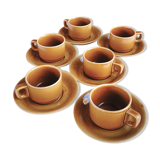 Set of 6 tea cups / glazed ceramic coffee