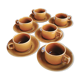 Set of 6 tea cups / glazed ceramic coffee