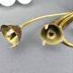 Vintage brass wall light with 3 glass tulips.