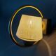 Night light 1960 in brass and black metal Vintage.