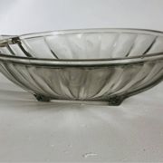 Art Deco pressed moulded glass bowl made in France