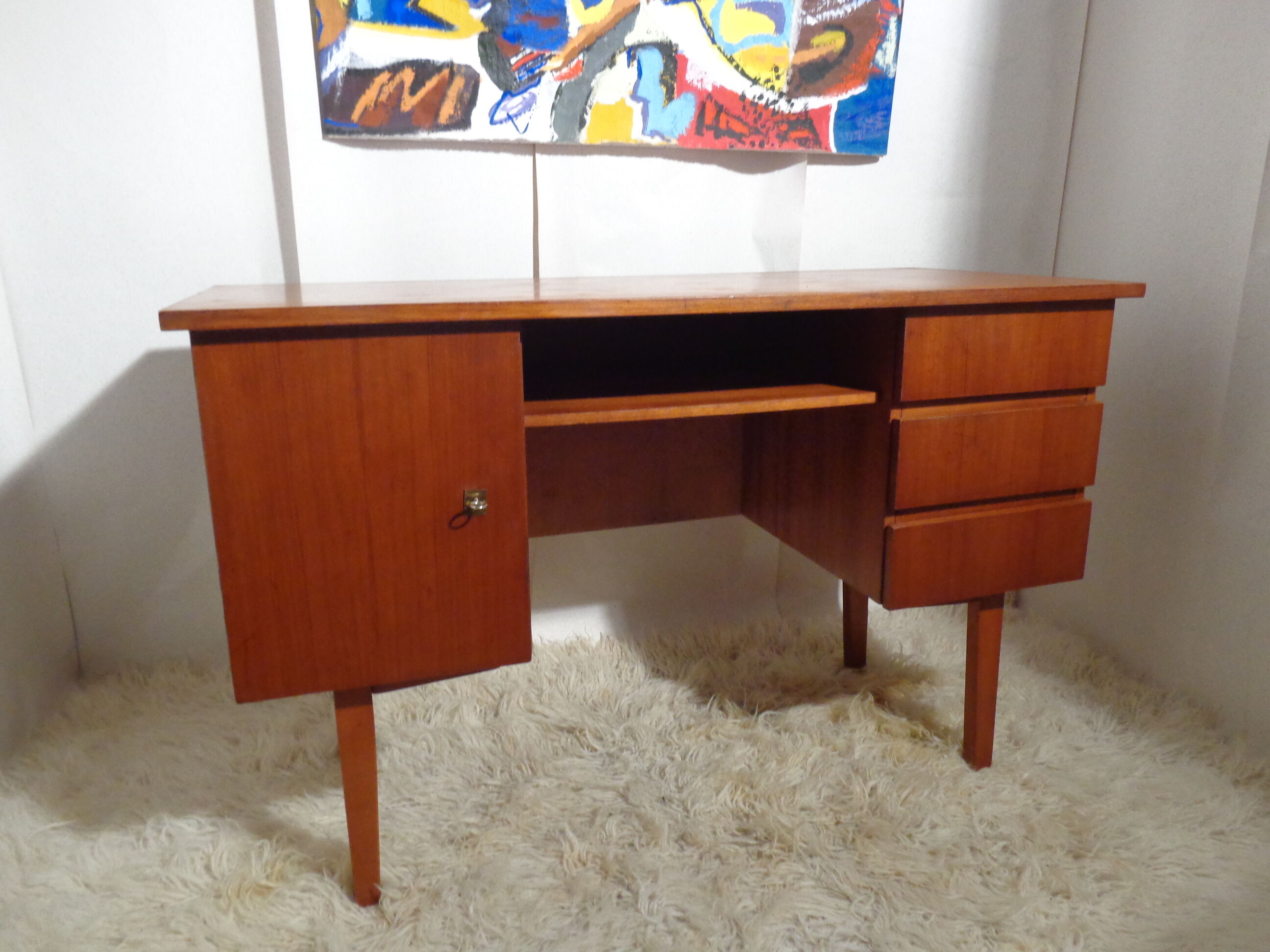 Vintage desk from the 60s light oak