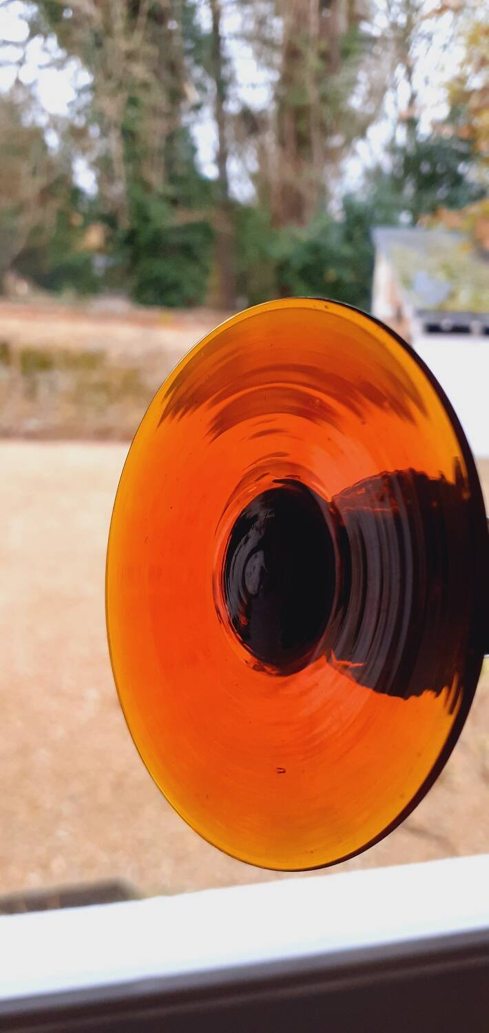 80s Memphis style glass footed vase