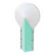 Mint green metal table lamp Slamp Moon by Samuel Parker with white disc shade, vintage 1990s design