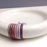 Round White Ceramic Catchall by Ambrogio Pozzi with Hand Painted Details, I