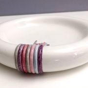 Round White Ceramic Catchall by Ambrogio Pozzi with Hand Painted Details, I