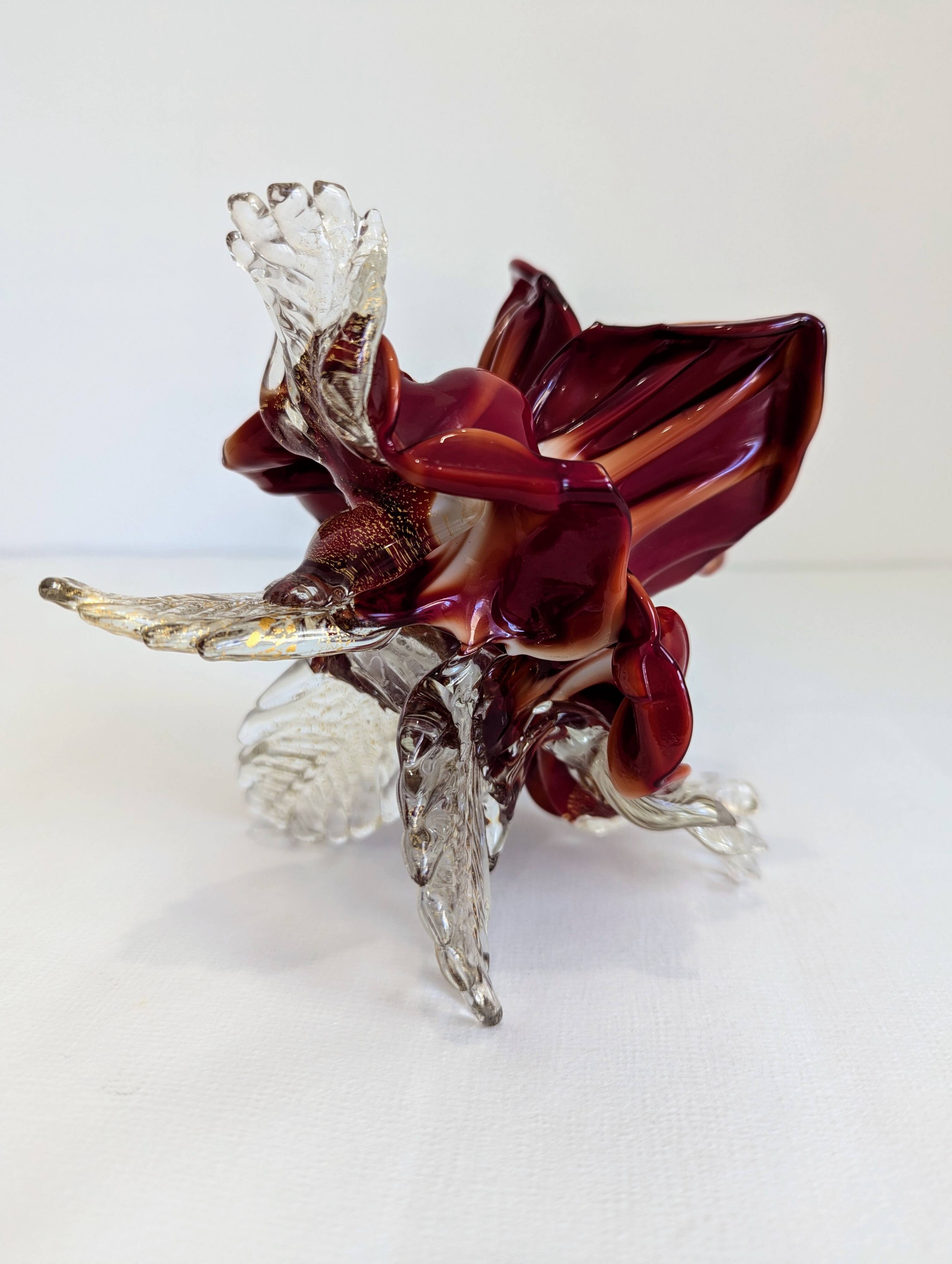 Bougeoir en verre de Murano